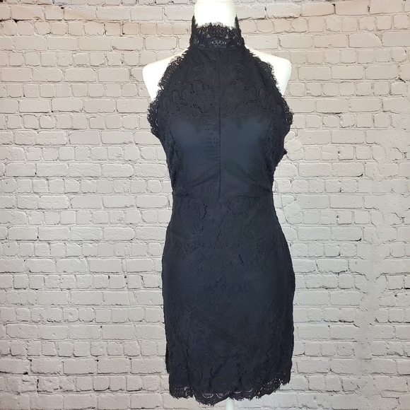 Free People Harper High Neck Halter Lace Dress SM - Picture 12 of 13